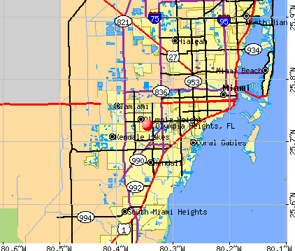 Olympia Heights, FL map