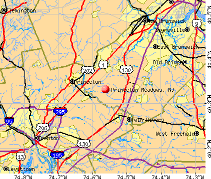 Princeton Meadows, NJ map