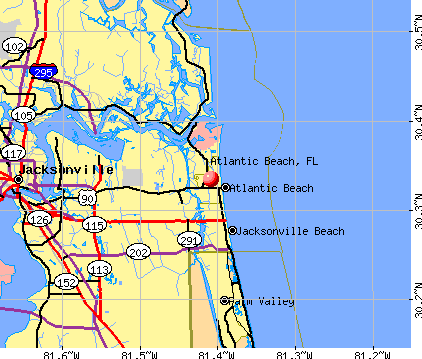Atlantic Beach, FL map