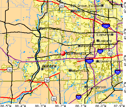 Warrenville, IL map