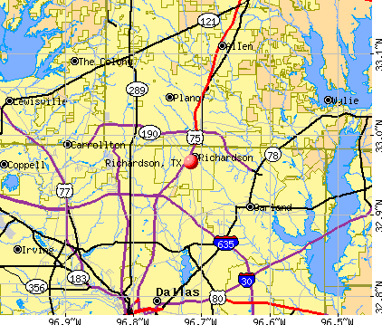 Richardson, TX map