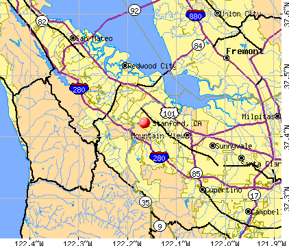 Stanford, CA map
