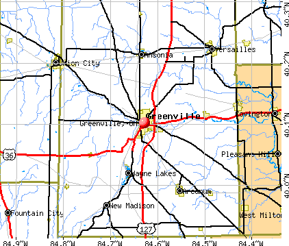 Greenville, OH map