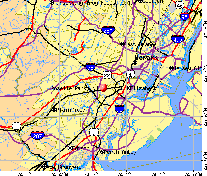 Roselle Park, NJ map