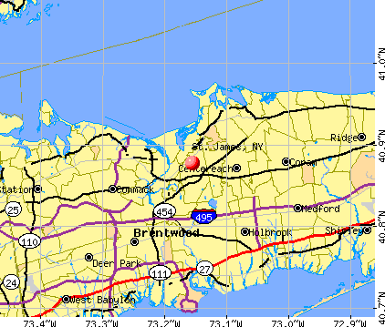 St. James, NY map