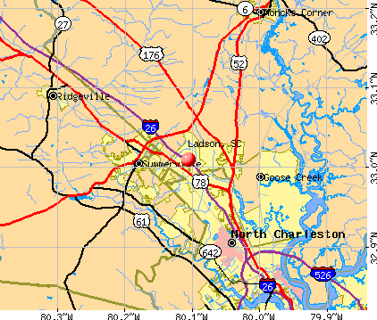 Ladson, SC map
