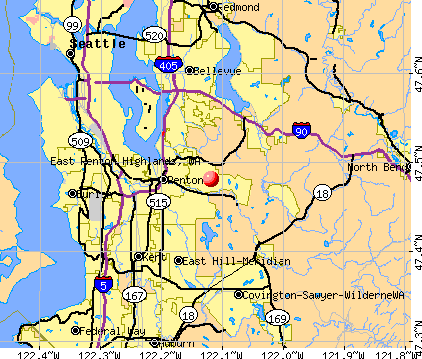 East Renton Highlands, WA map