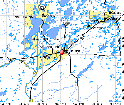 Brainerd, MN map
