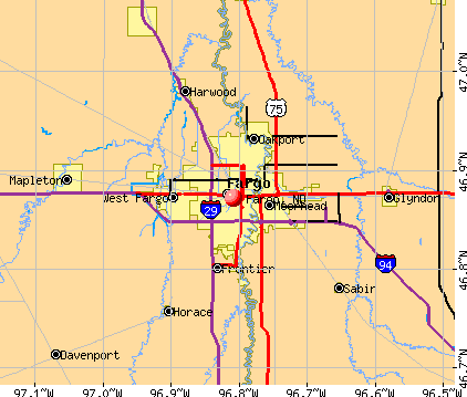 Fargo, ND map
