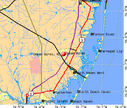 Ocean Acres, NJ map