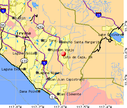 Coto de Caza, CA map