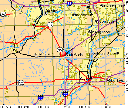 Plainfield, IL map
