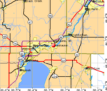 Kaukauna, WI map
