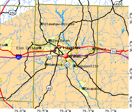 Graham, NC map