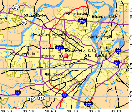 Clayton, MO map