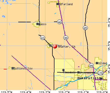 Shafter, CA map