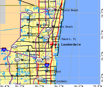 Wilton Manors, FL map