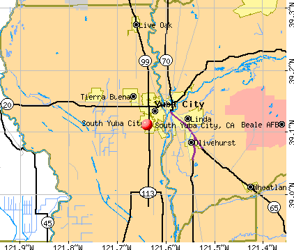 South Yuba City, CA map