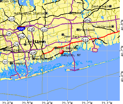 Babylon, NY map