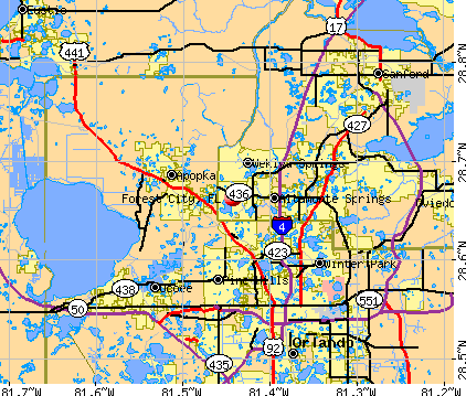 Forest City, FL map