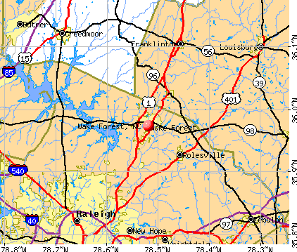 Wake Forest, NC map