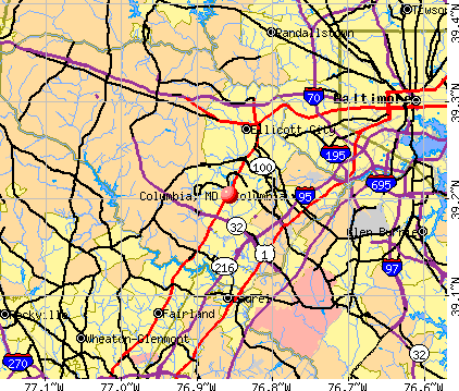 Columbia, MD map