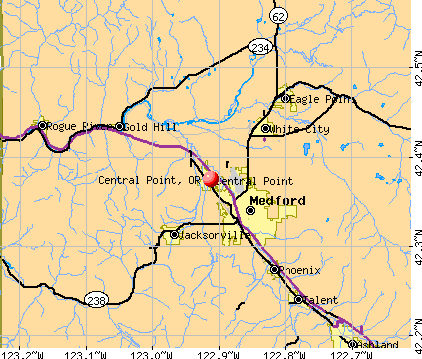 Central Point, OR map