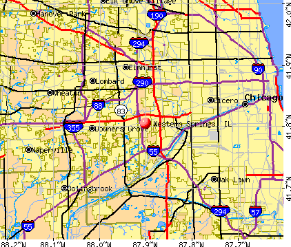 Western Springs, IL map