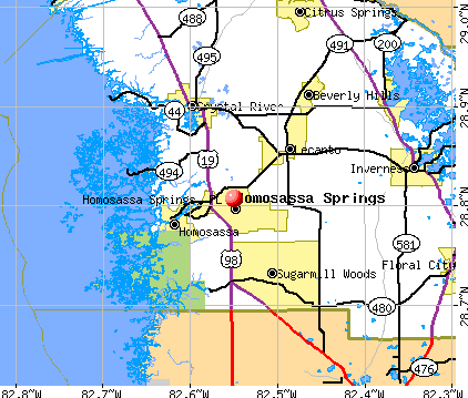 Homosassa Springs, FL map