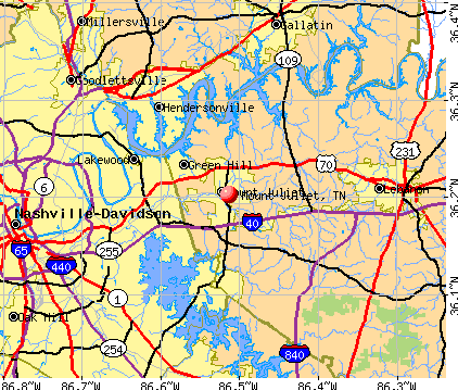 Mount Juliet, TN map