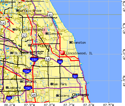 Lincolnwood, IL map