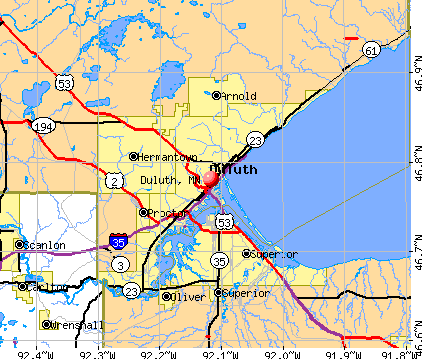 Duluth, MN map