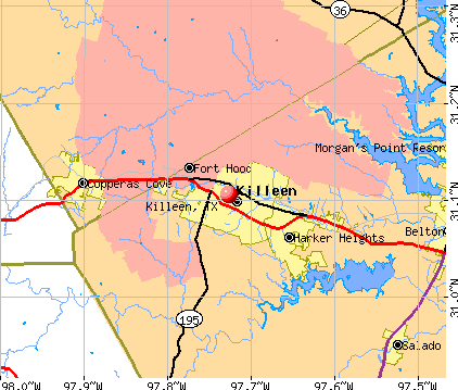 Killeen, TX map