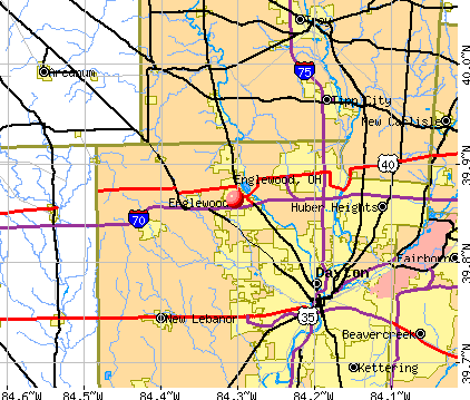 Englewood, OH map