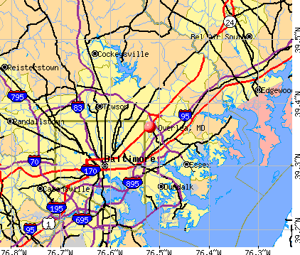 Overlea, MD map