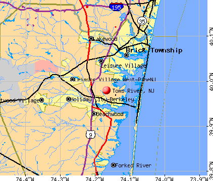 Toms River, NJ map