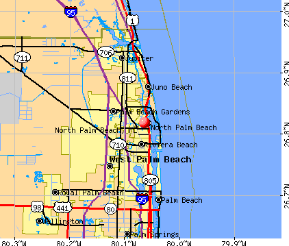 North Palm Beach, FL map