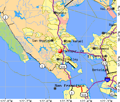Larkspur, CA map