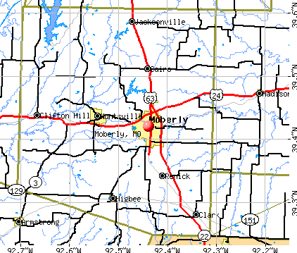 Moberly, MO map