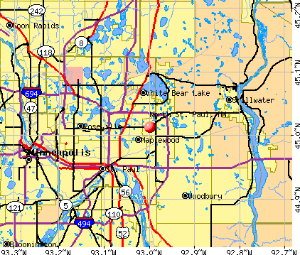 Map of North St.Paul, MN, Minnesota