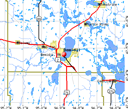 Bemidji, MN map