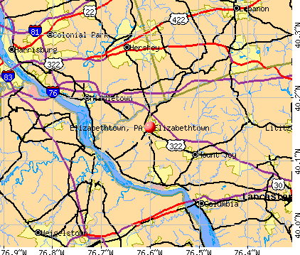 Elizabethtown, PA map