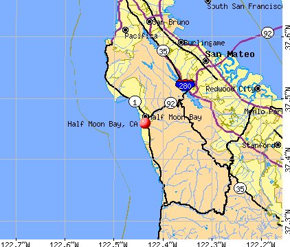 Half Moon Bay, CA map