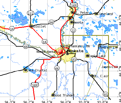 North Mankato, MN map