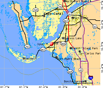 Iona, FL map