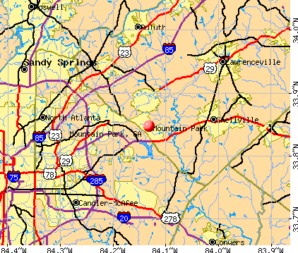 Mountain Park, GA map