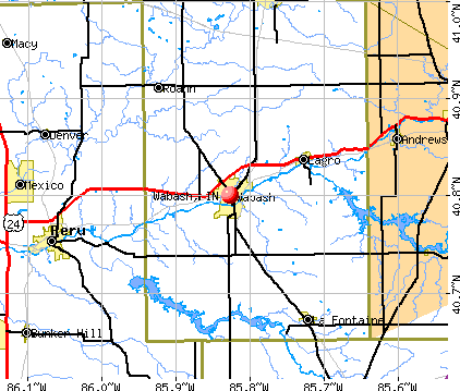 Wabash, IN map