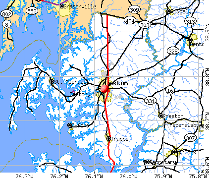 Easton, MD map