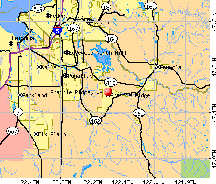 Prairie Ridge, WA map