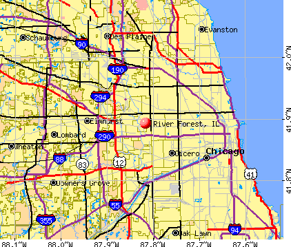 River Forest, IL map